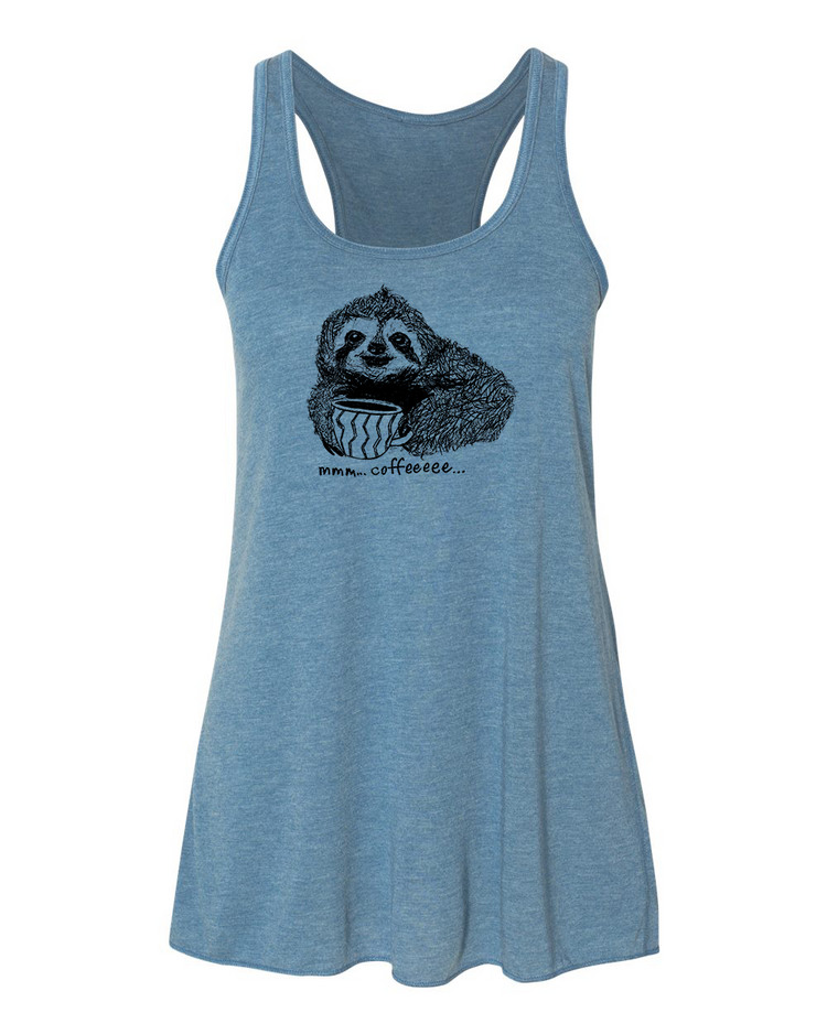 Coffee Sloth: Women's Flowy Tank
