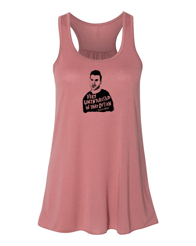 Women's Flowy Tank | David Racerback Top - Soft Cotton, Eco Friendly Ink