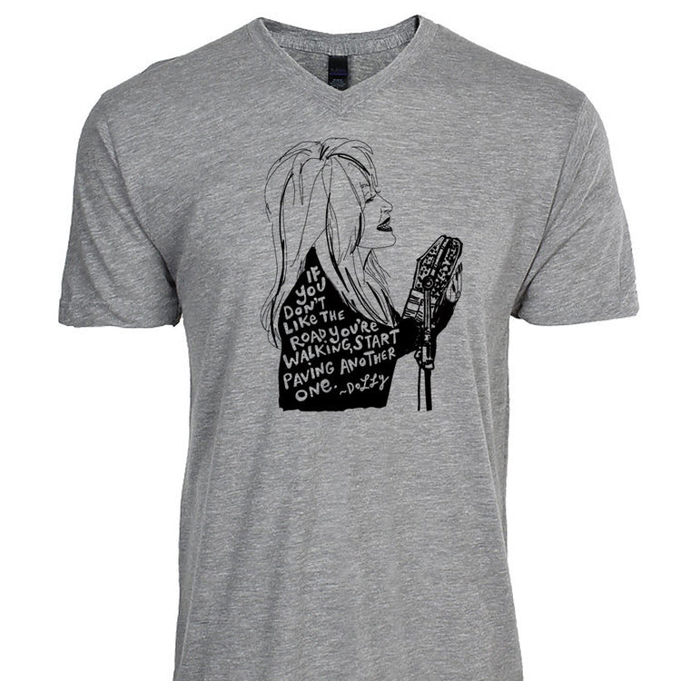 Unisex Tee - Hand Printed Shirt With Super Soft Tri Blend Fabric | Dolly