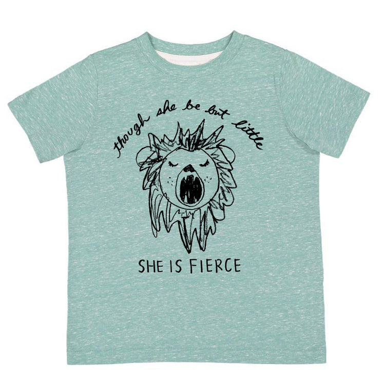 a green t - shirt with an image of a sunflower on it