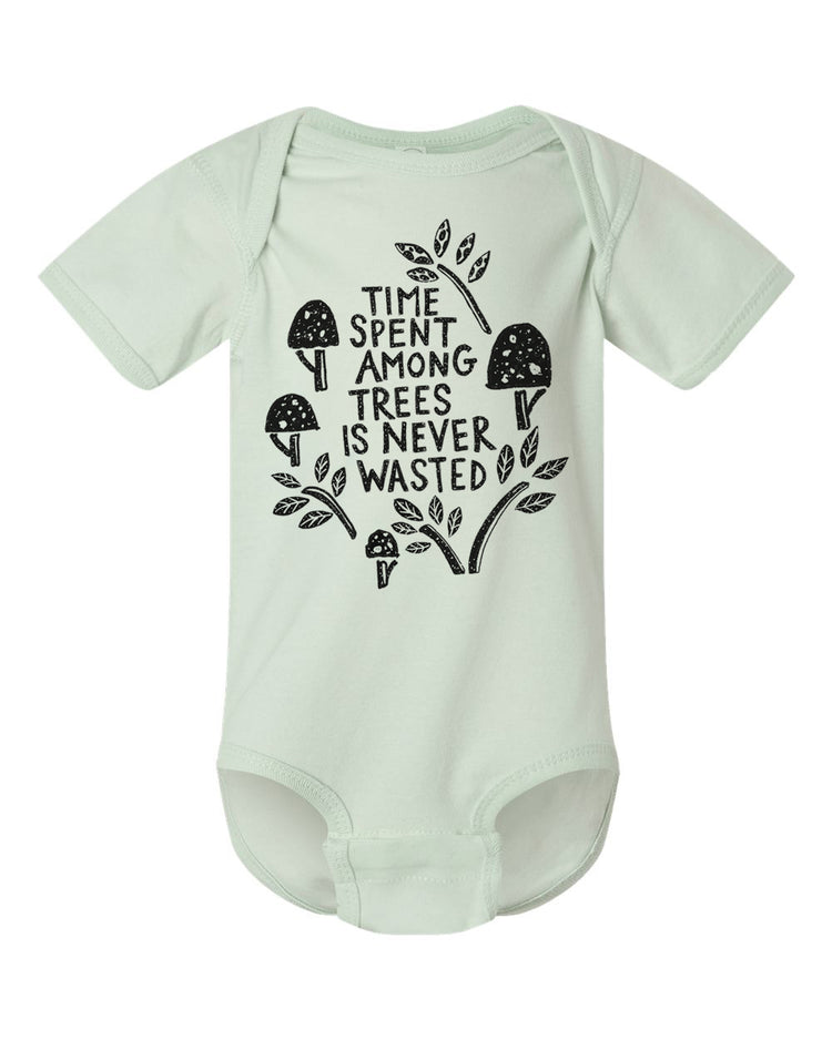 a baby bodysuit with a quote on it