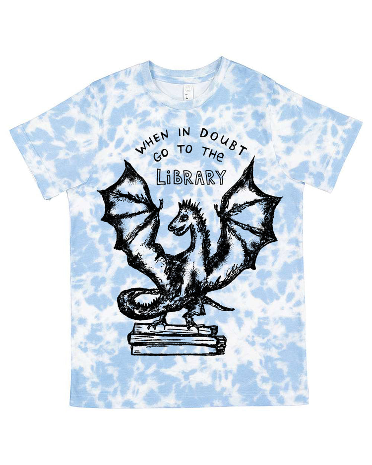 Dragon Tie Dye Tee - Kids Colorful Dragon Shirt | Hand Printed T-Shirt by Megan Lee Designs