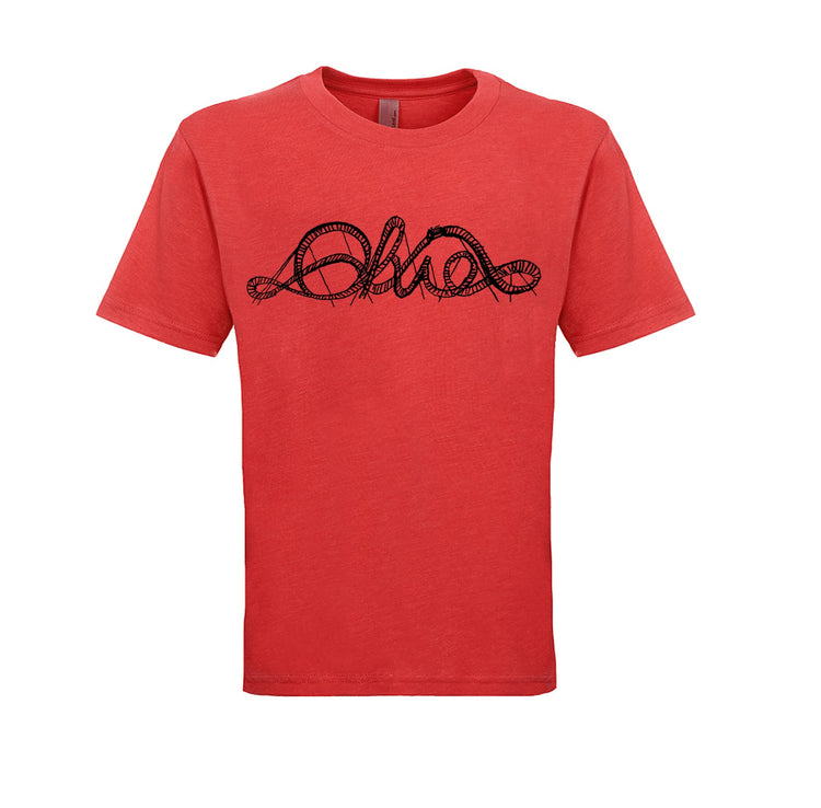 Kids Rollercoaster Tee - Ohio Theme Shirt | Hand Printed Soft Cotton Tee