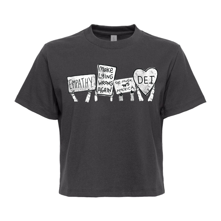 Women's Boxy Crop Tee - Megan Lee Designs | Organic Cotton Rib Collar T-Shirt