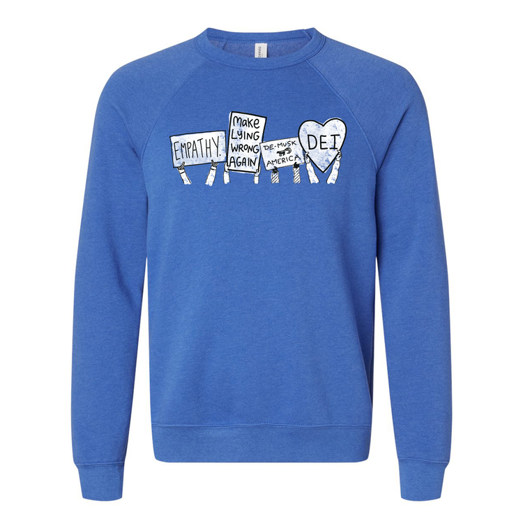 Unisex Sweatshirt – Soft Cotton Protest Apparel | Bella Fit Pullover by Megan Lee Designs