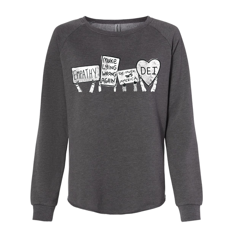 Wave Wash Sweatshirt – Women's Soft Cotton Protest Graphic Top with ACLU Donation