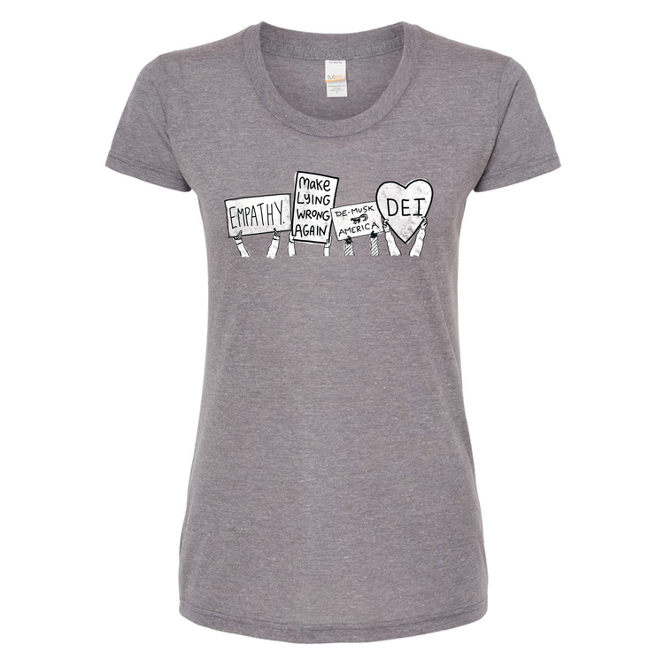 Women's Protest Tee – Hand Printed Shirt | Soft Cotton Tee by Megan Lee Designs