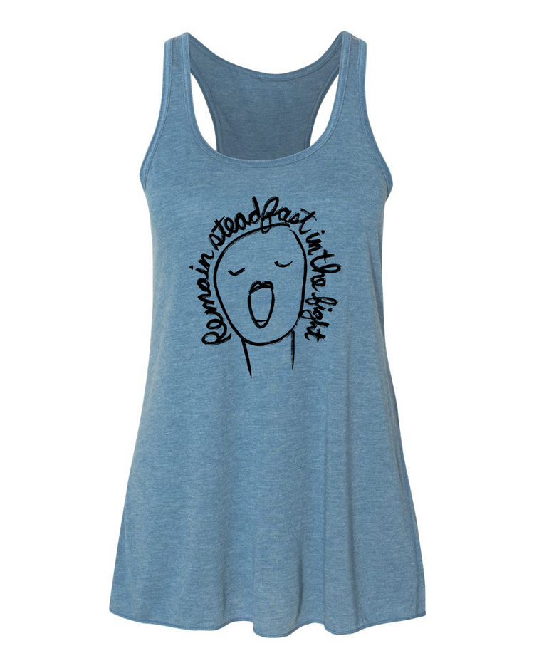 Women's Flowy Tank | Remain Steadfast Racerback - Soft Fabric, Machine Washable