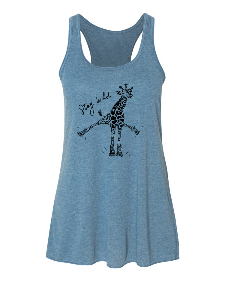 Women's Flowy Tank - Stay Wild Racerback | Soft Cotton Eco Friendly Apparel