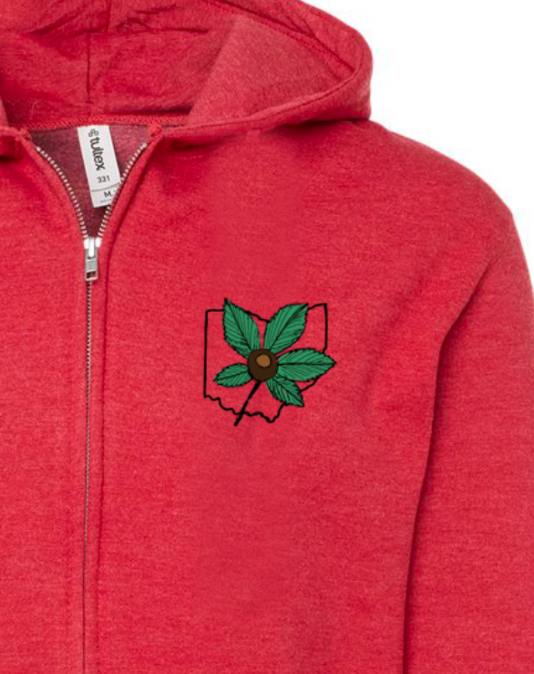 Zip Hoodie Unisex Buckeye State – Super Soft Brass Zipper Pullover