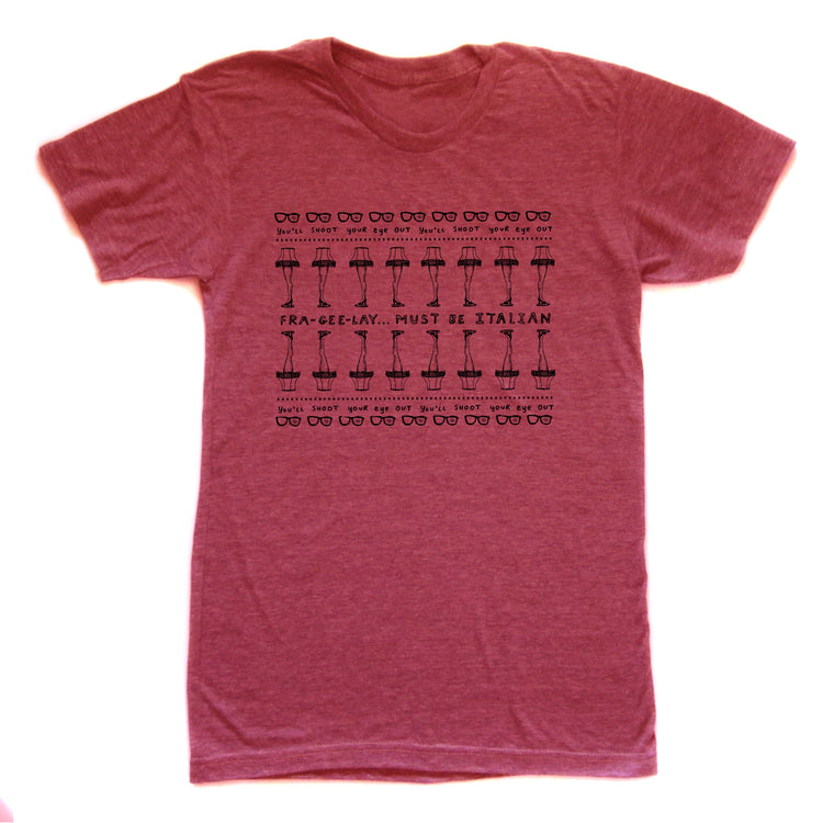 Unisex Christmas Tee – FRA-GEE-LAY Holiday Graphic Shirt | Soft Tri Blend