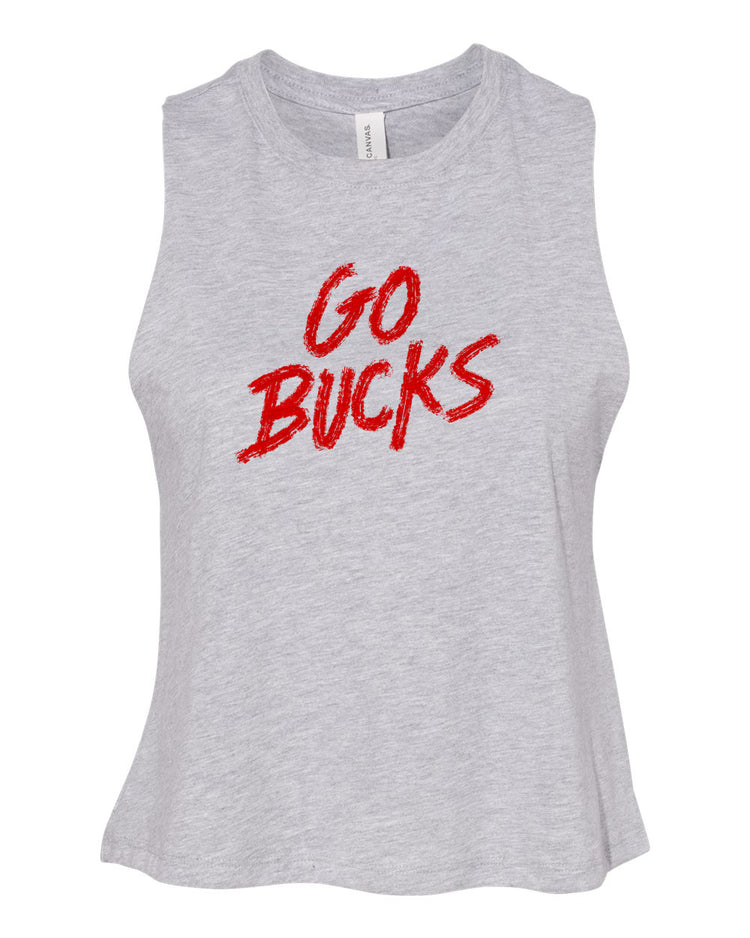 Women's Crop Tank – OSU Buckeyes Scarlet and Gray Athletic Top by Megan Lee Designs