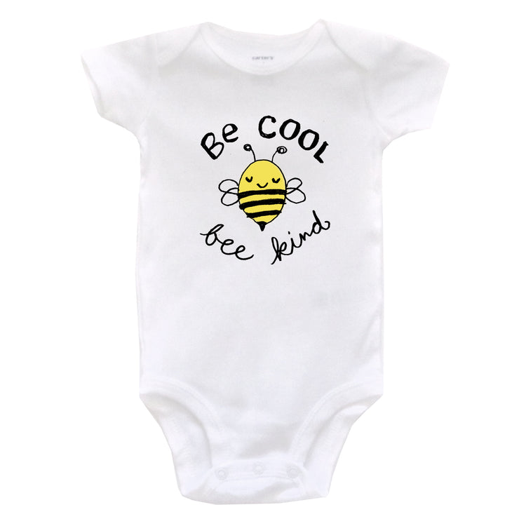 Baby Onesie Organic Cotton Printed Infant Bodysuit – Be Cool Be Kind Design Soft