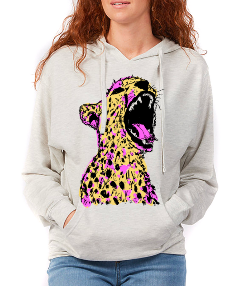 Unisex Cheetah Hoodie – Feminist Graphic Hoodie With Bold Statement by Megan Lee Designs