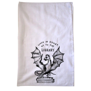 Book Dragon : tea towel