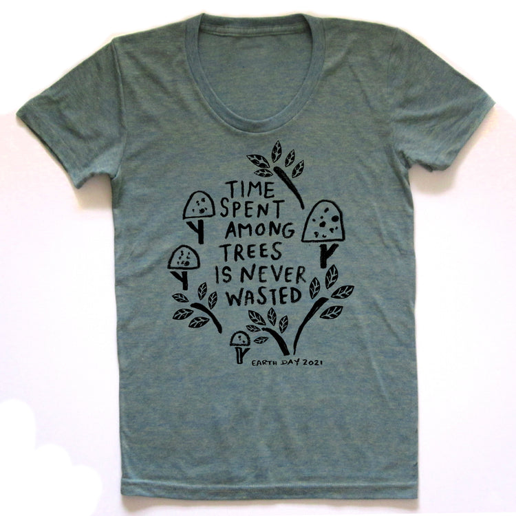 Women's Earth Day Tee - Eco Friendly Tri-Blend Scoop Neck Shirt by Megan Lee Designs