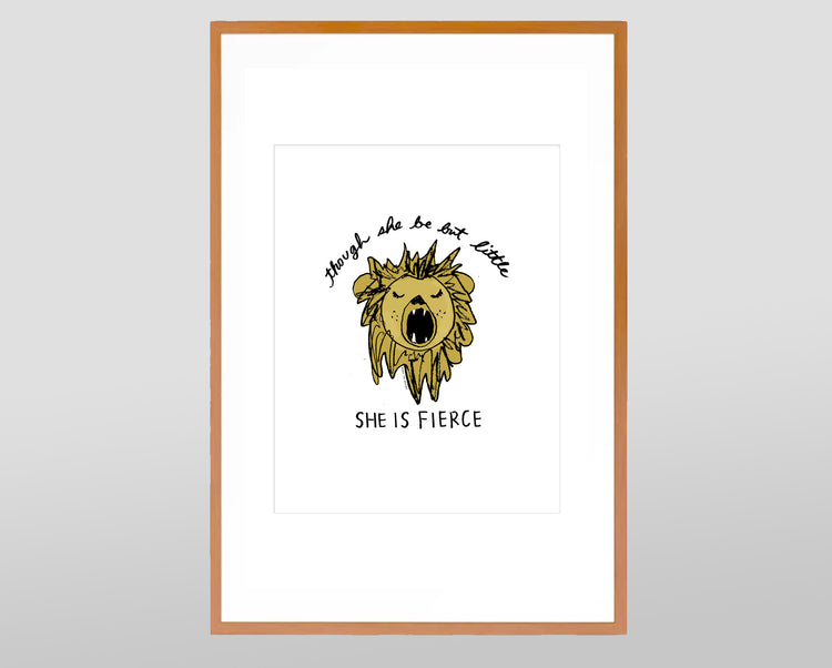 Fierce Lion Digital Download – Original Lion Drawing | High Resolution JPEG Print