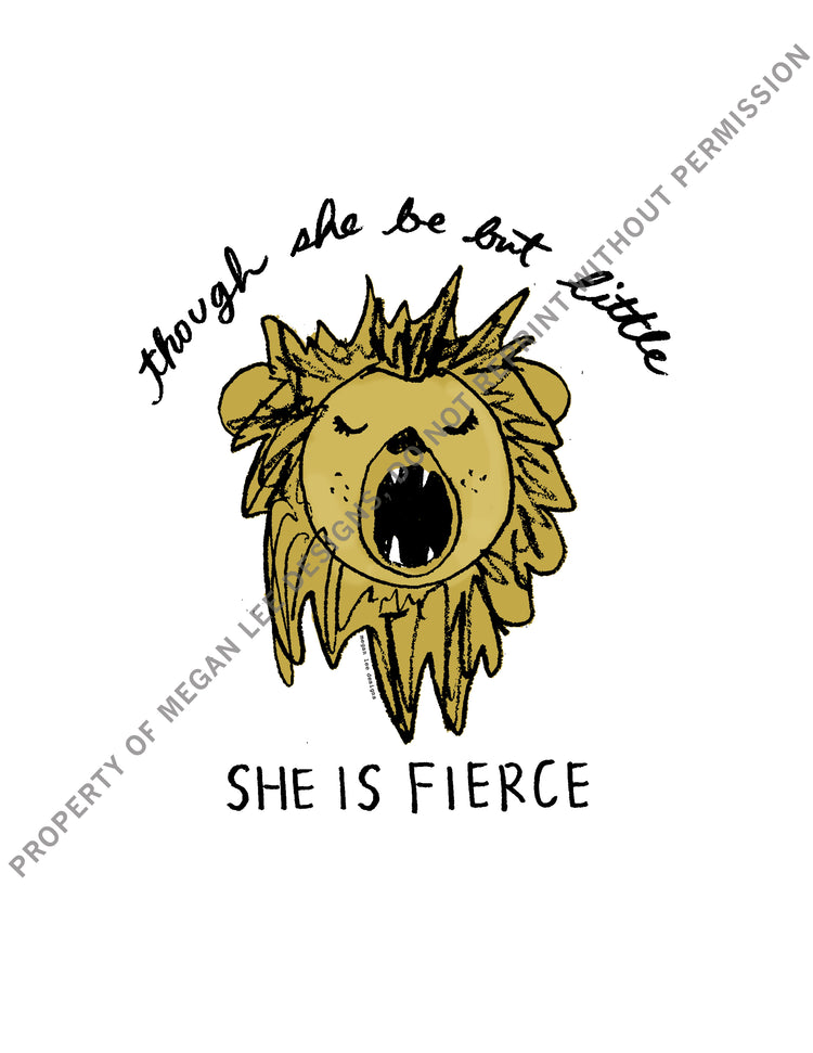 Fierce Lion Digital Download – Original Lion Drawing | High Resolution JPEG Print