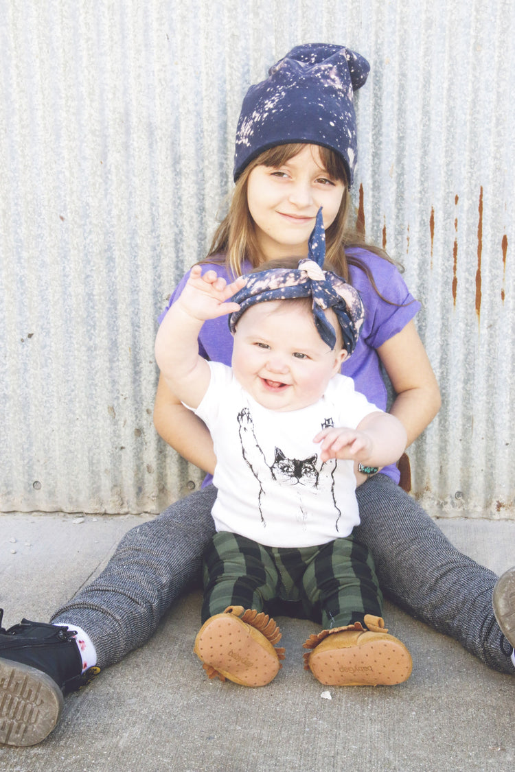 Cat : bodysuit (white), Baby Apparel - Megan Lee Designs