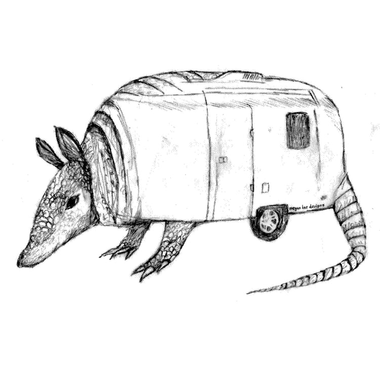 Airmadillo : unisex tri-blend tank - Megan Lee Designs