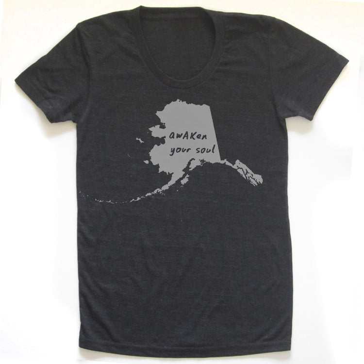 Alaska : awAKen your soul women tri-blend tee, Women's Apparel - Megan Lee Designs