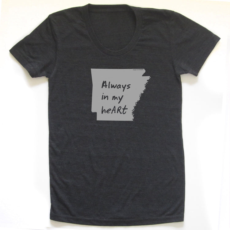 SALE Arkansas : always in my heARt women tri-blend tee - Megan Lee Designs