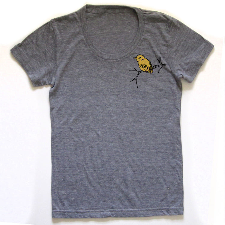 Women's V-Neck Tee – Small Sparrow Design Tri-Blend Shirt | Soft Casual Top