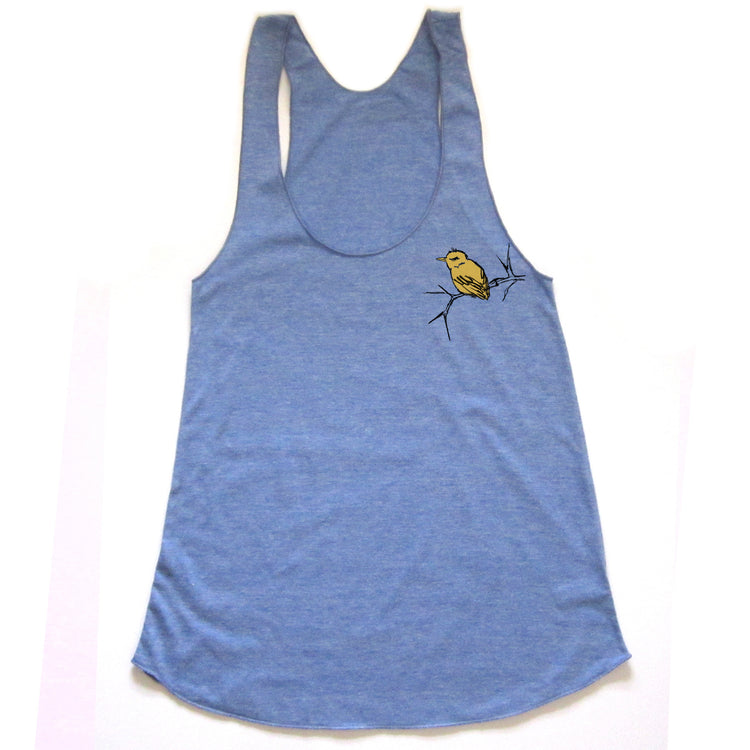 Bird and Branch : women racerback tri-blend tank, Women's Apparel - Megan Lee Designs