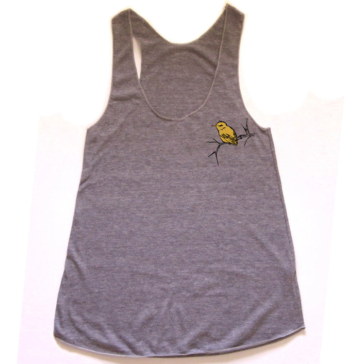 Bird and Branch : women racerback tri-blend tank, Women's Apparel - Megan Lee Designs