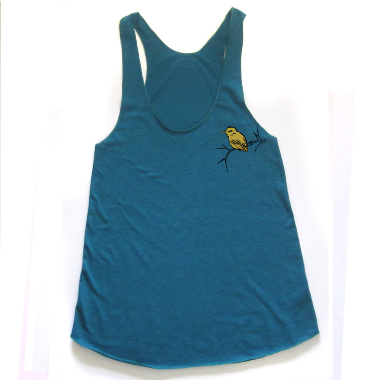Bird and Branch : women racerback tri-blend tank, Women's Apparel - Megan Lee Designs