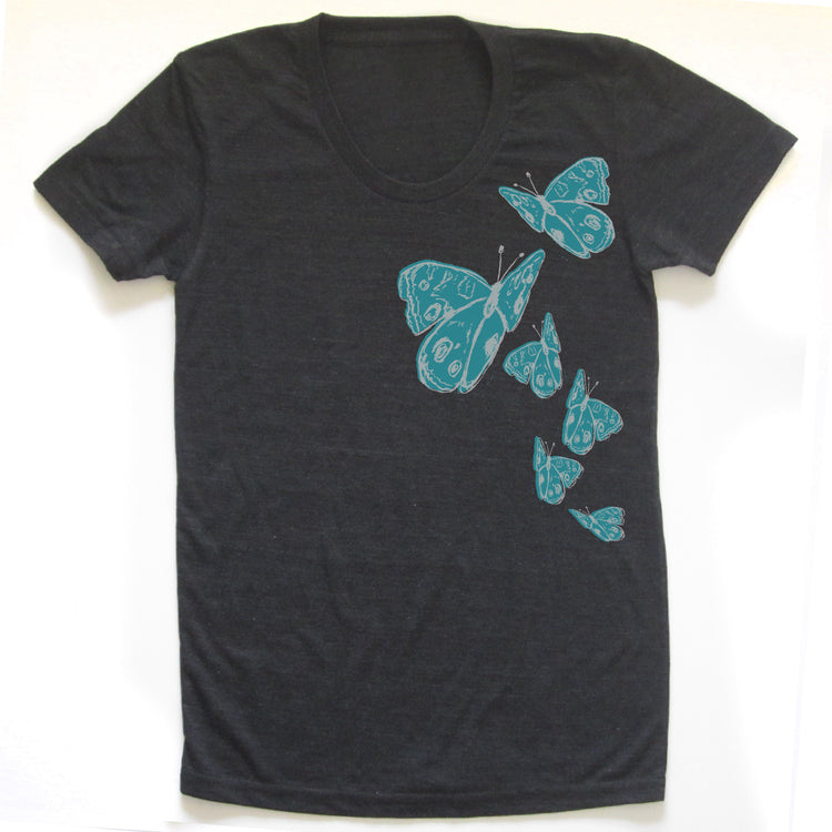 Butterflies : women tri-blend tee, Women's Apparel - Megan Lee Designs