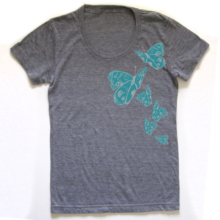Butterflies : women tri-blend tee, Women's Apparel - Megan Lee Designs