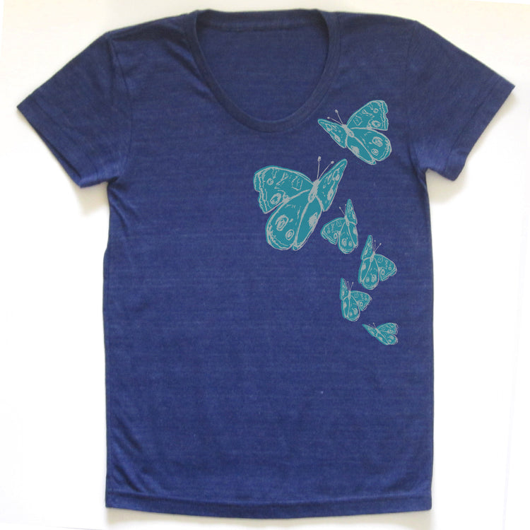 Butterflies : women tri-blend tee, Women's Apparel - Megan Lee Designs