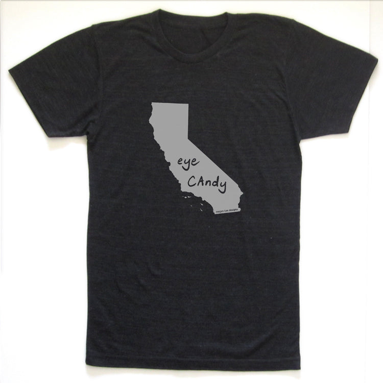 California : eye CAndy unisex tri-blend tee, Unisex Apparel - Megan Lee Designs
