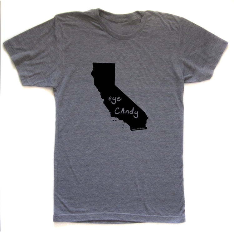 California : eye CAndy unisex tri-blend tee, Unisex Apparel - Megan Lee Designs