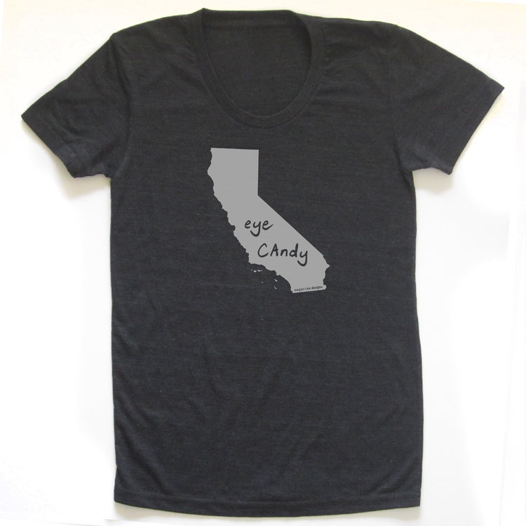 SALE California : eye CAndy women tri-blend tee - Megan Lee Designs
