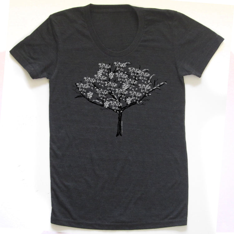 Cherry Blossom Tree : women tri-blend tee, Women's Apparel - Megan Lee Designs