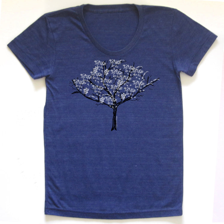 Cherry Blossom Tree : women tri-blend tee, Women's Apparel - Megan Lee Designs