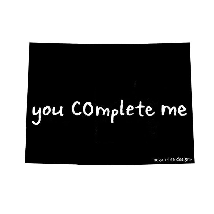 Colorado : you COmplete me women tri-blend tee, Women's Apparel - Megan Lee Designs