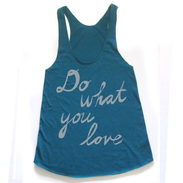 Do what you love : women racerback tri-blend tank, Women's Apparel - Megan Lee Designs