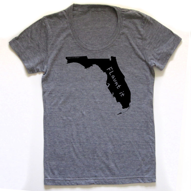 Florida : FLaunt it women tri-blend tee, Women's Apparel - Megan Lee Designs
