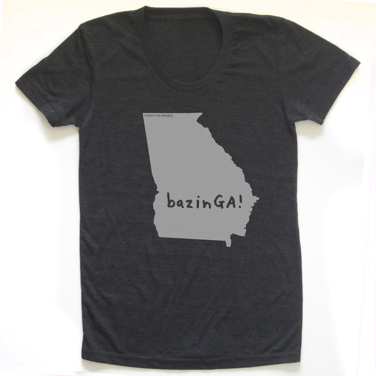 Georgia : bazinGA women tri-blend tee, Women's Apparel - Megan Lee Designs