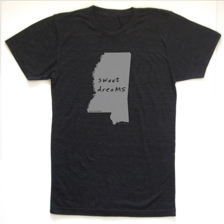 Mississippi : sweet dreaMS unisex tri-blend tee, Unisex Apparel - Megan Lee Designs