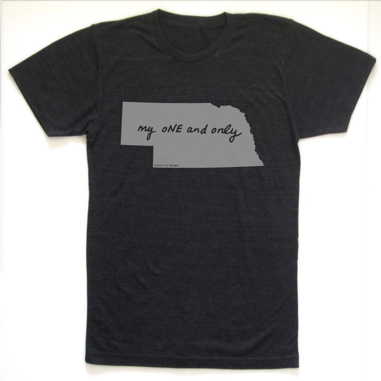 Nebraska : my oNE and only unisex tri-blend tee, Unisex Apparel - Megan Lee Designs
