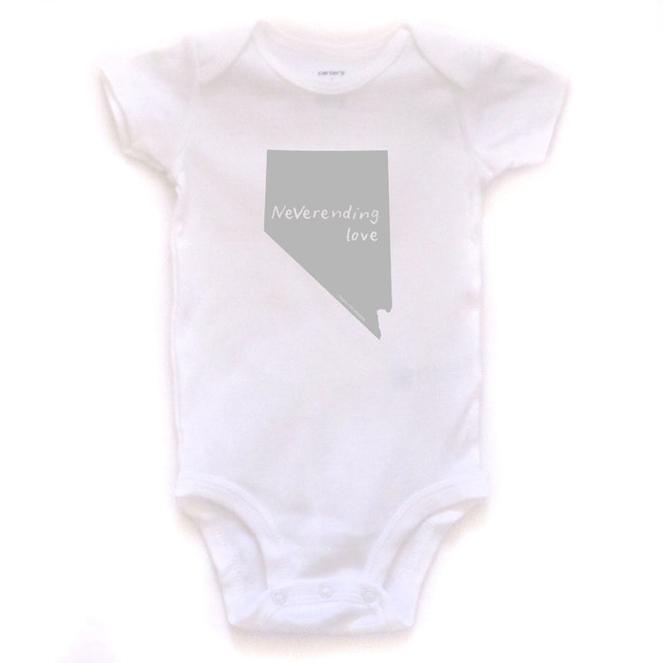 Nevada : NeVerending love bodysuit (white), Baby Apparel - Megan Lee Designs