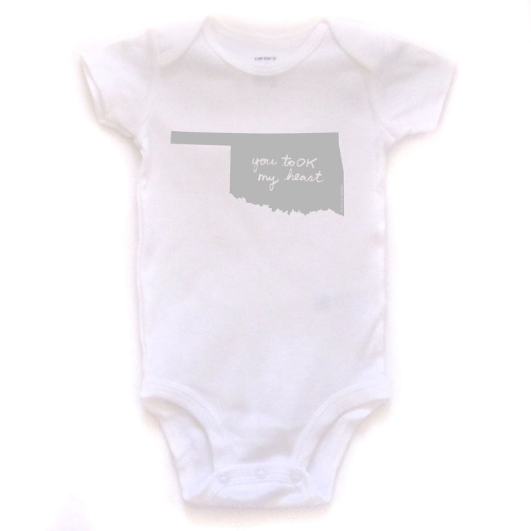 Oklahoma : you toOK my heart bodysuit (white), Baby Apparel - Megan Lee Designs