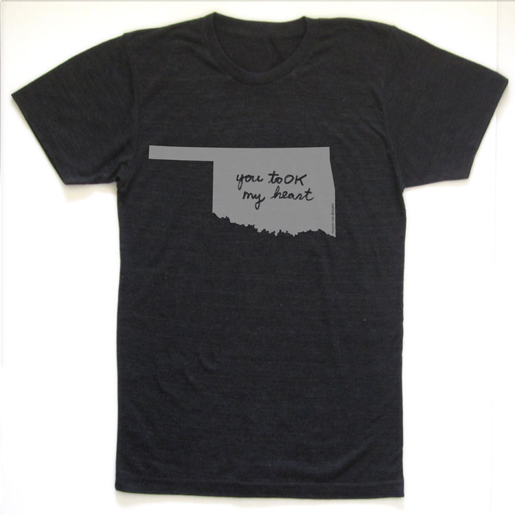 Oklahoma : you toOK my heart unisex tri-blend tee, Unisex Apparel - Megan Lee Designs