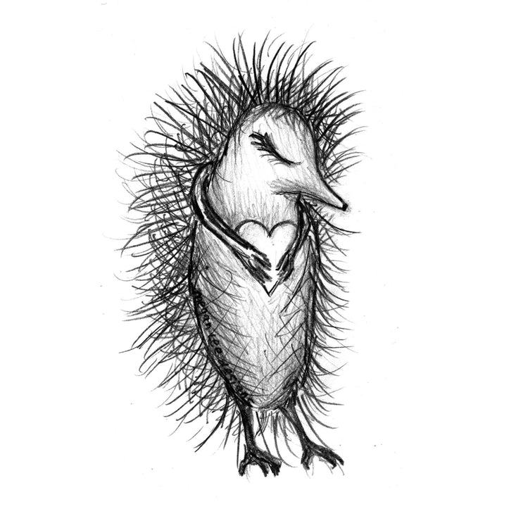 Porcupine : bodysuit (white), Baby Apparel - Megan Lee Designs