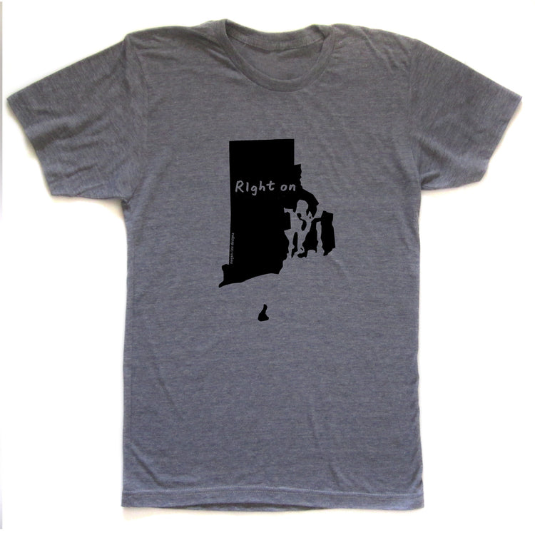 Rhode Island : RIght on unisex tri-blend tee, Unisex Apparel - Megan Lee Designs