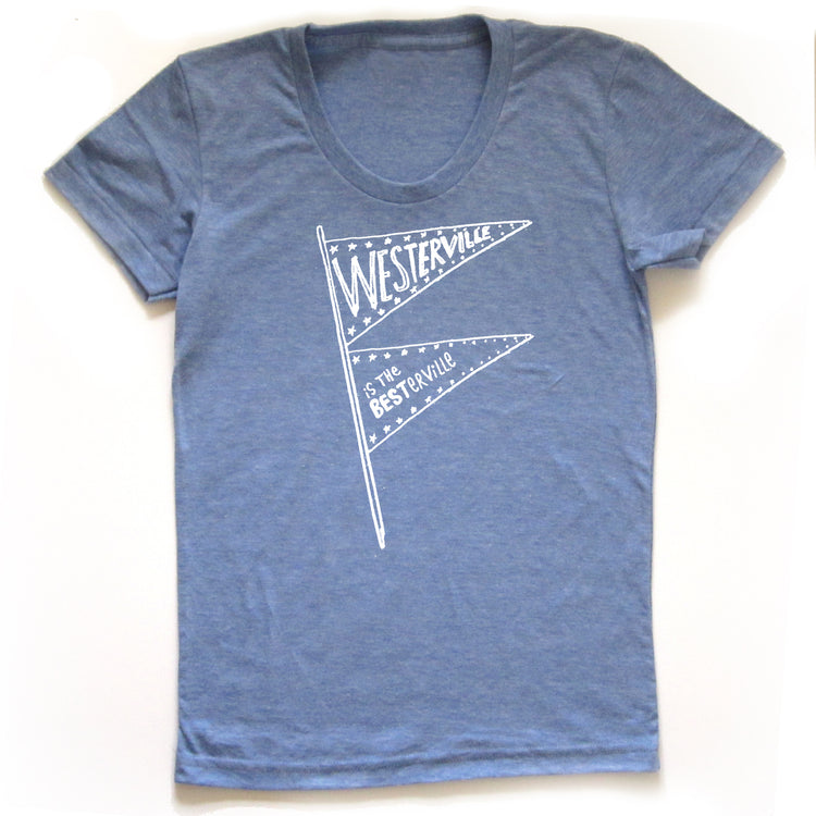 Westerville Women's T-Shirt – Fitted Tri-Blend V-Neck Shirt | Local Pride Apparel